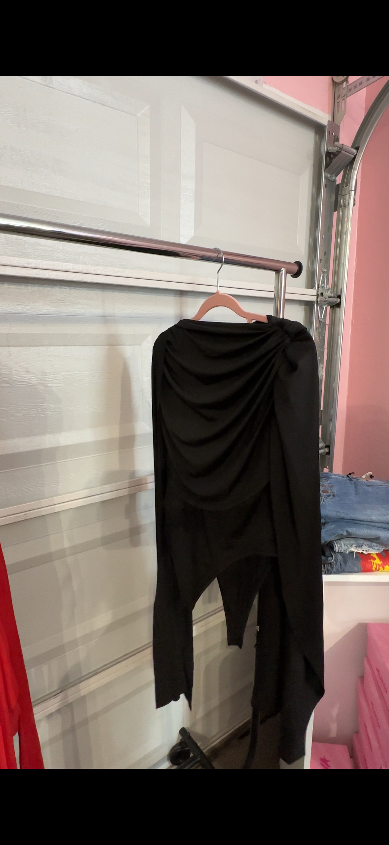 Black Drape Blouse