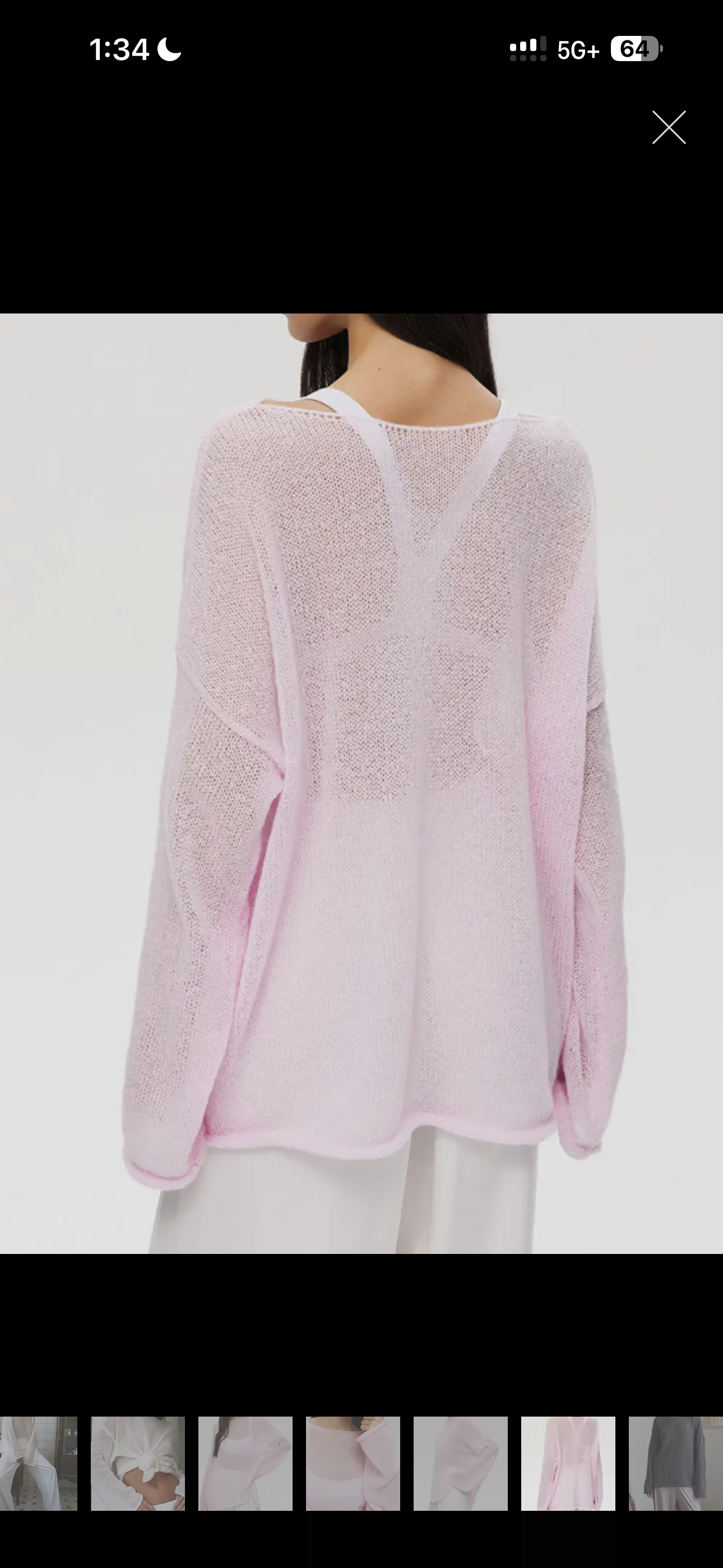 Pink Hollow Knit Top