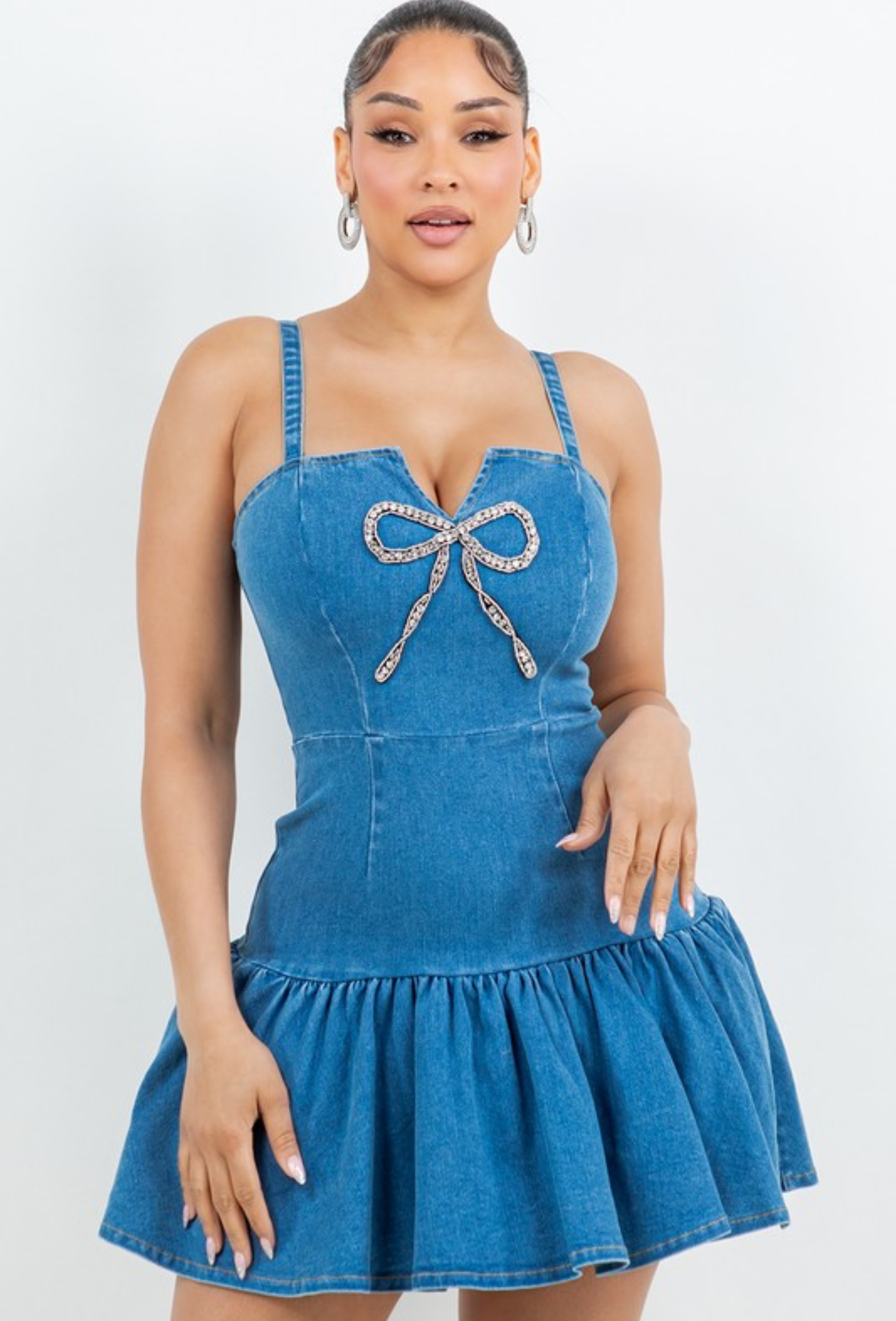 Denim Bow Dress
