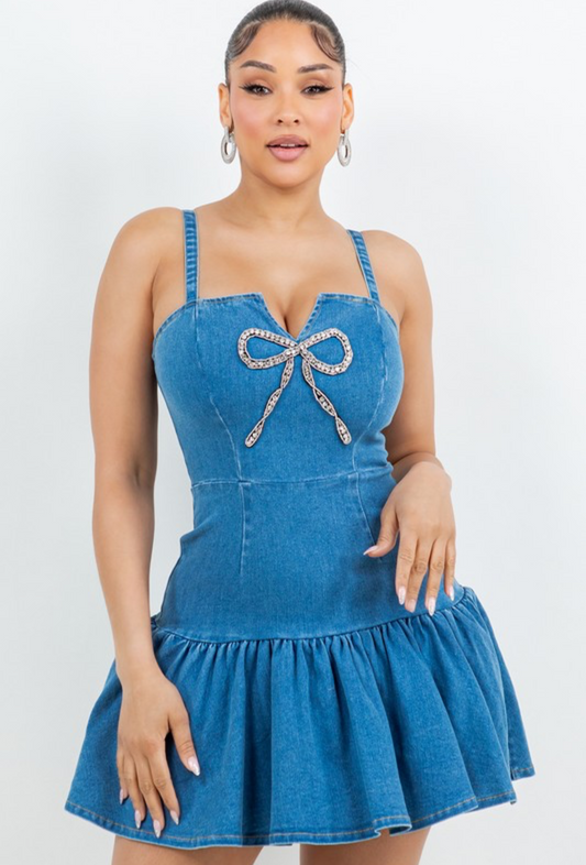 Denim Bow Dress