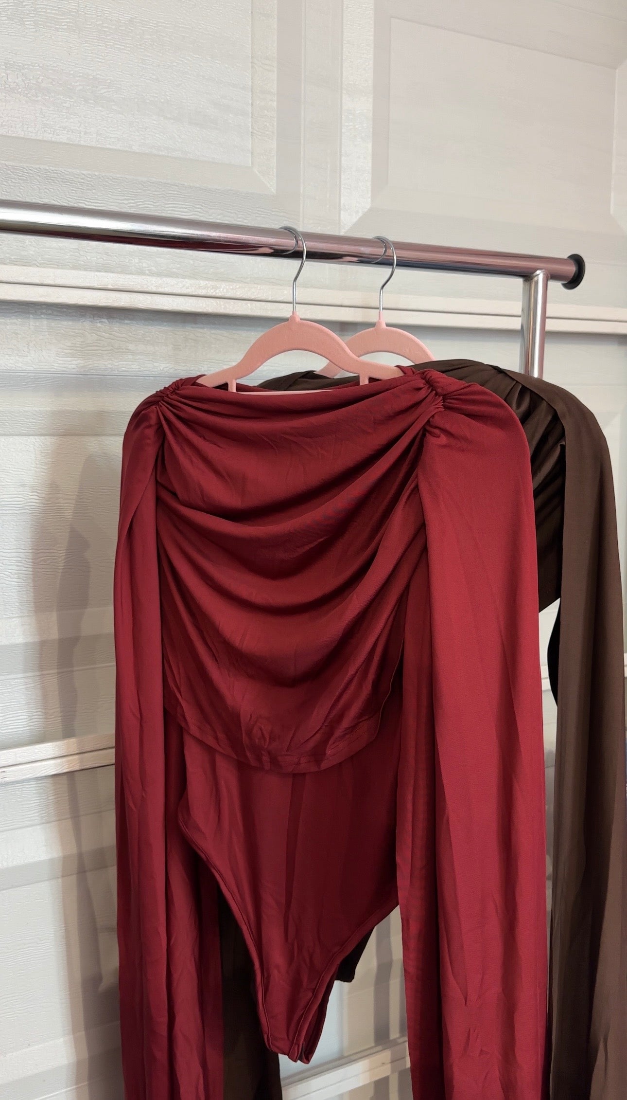 Burgundy Drape Blouse