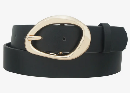 Black oval belt